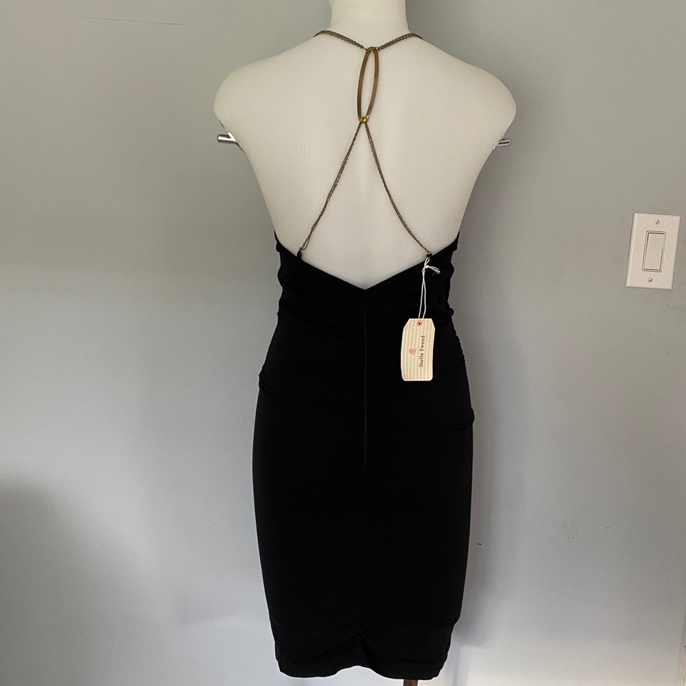 Black Dress With Chain Straps - Picture 2 of 7